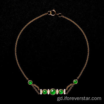 Boireannaich nàdurrach Start Green Jade Bangles